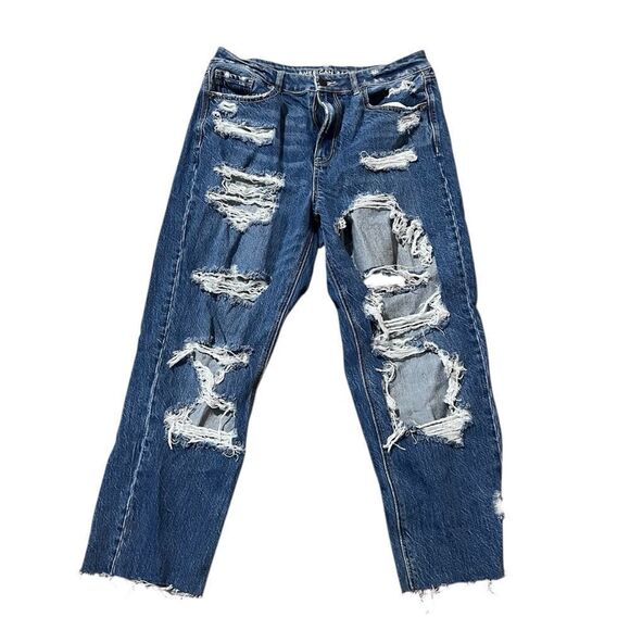 American Eagle Mom Jeans distressed size 10 short - Picture 1 of 10